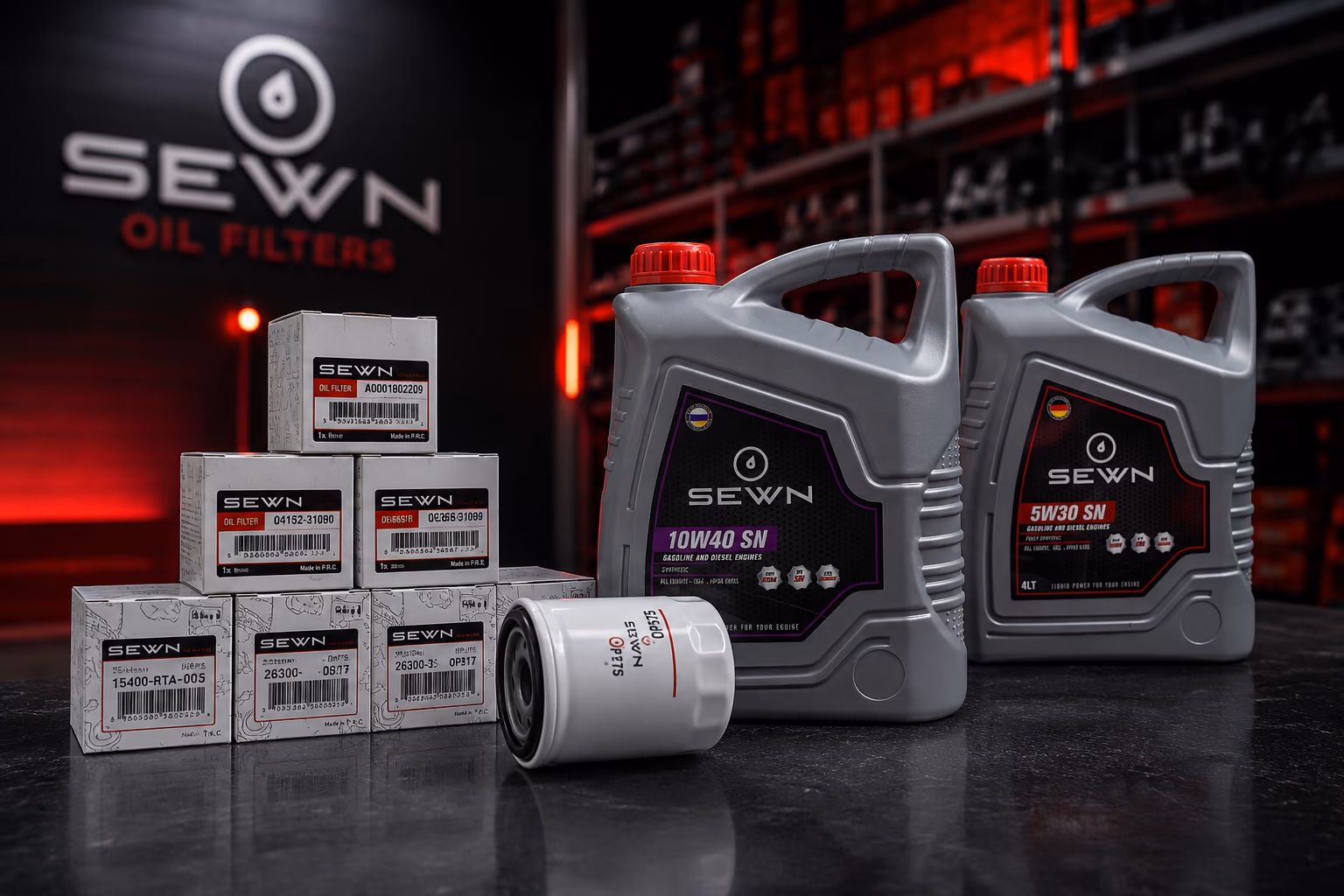 SEWN oil and filter pairing